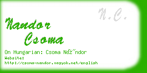 nandor csoma business card